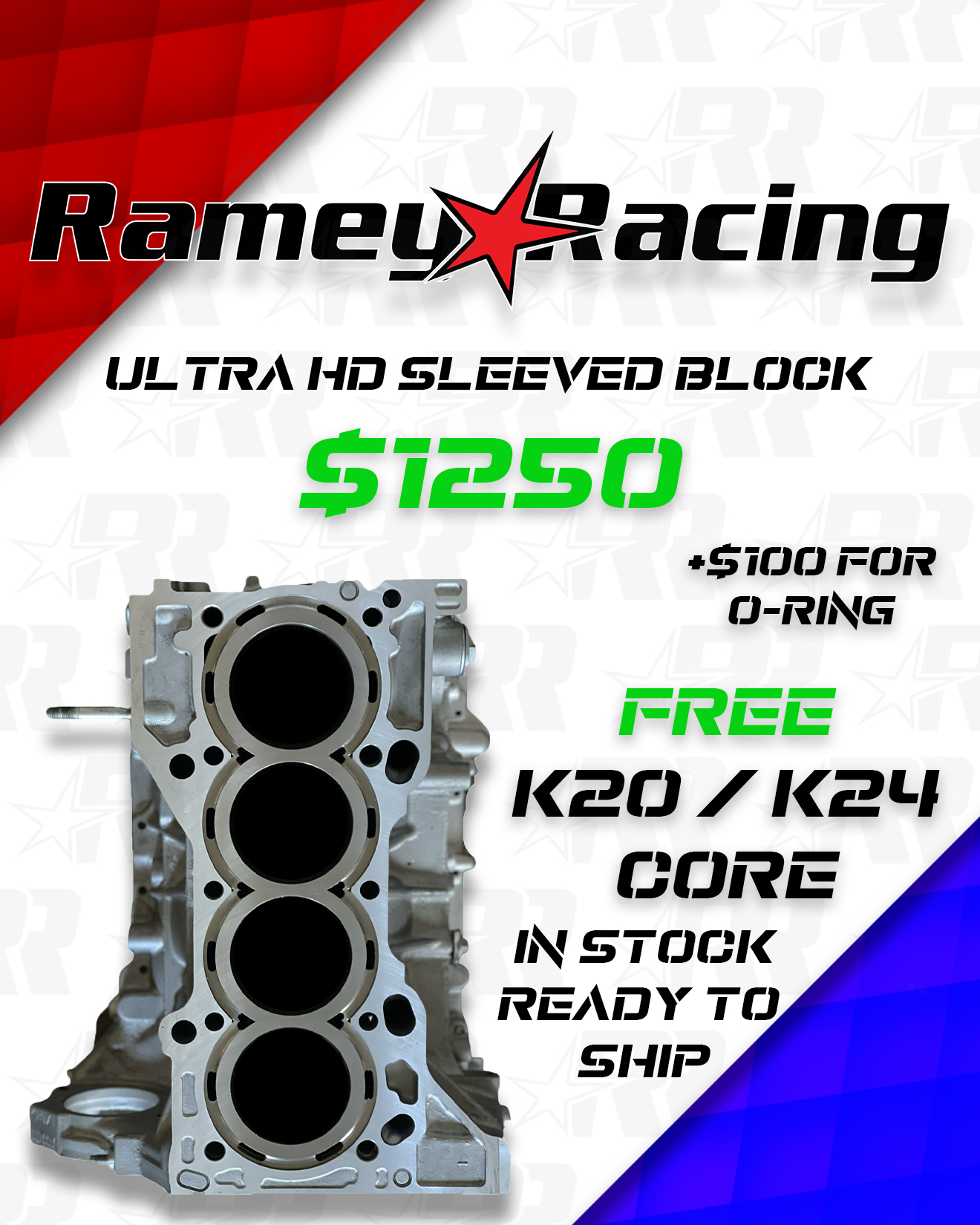Memorial Day* RameyRacing Ultra HD Sleeve Block with Core